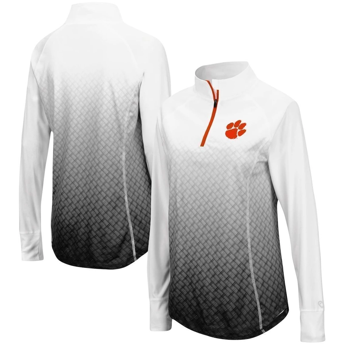 Top 10 ๐ฏ Women's Colosseum Black Clemson Tigers Magic Ombre Quarter-Zip Raglan Jacket ๐ 2 Top 10 ๐ฏ Women's Colosseum Black Clemson Tigers Magic Ombre Quarter-Zip Raglan Jacket ๐ - Image 2