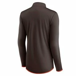 Best Sale 🎁 Women's Fanatics Branded Brown Cleveland Browns Worth The Drive Quarter-Zip Top 👏 -activewear Sales unnamed file 758