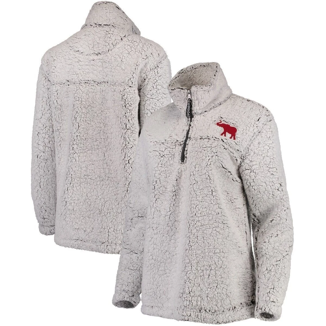 Brand new π― Boxercraft π© Women's Gray Alabama Crimson Tide Sherpa Super-Soft Quarter-Zip Pullover Jacket π 1 Brand new π― Boxercraft π© Women's Gray Alabama Crimson Tide Sherpa Super-Soft Quarter-Zip Pullover Jacket π
