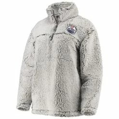 Budget 🌟 Women's G-III 4Her By Carl Banks Gray Edmonton Oilers Sherpa Quarter-Zip Pullover Jacket ✨ -activewear Sales unnamed file 779