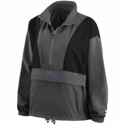 Best reviews of 🔔 Women's WEAR By Erin Andrews Charcoal Minnesota Vikings Popover Packable Half-Zip Jacket ❤️ -activewear Sales unnamed file 783