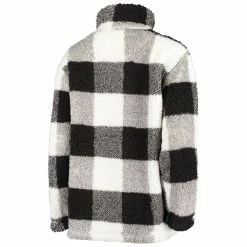 Wholesale 🧨 Women's G-III 4Her By Carl Banks Black Baltimore Ravens Sherpa Plaid Quarter-Zip Jacket 🔥 -activewear Sales unnamed file 802