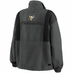 New 🎁 Women's WEAR By Erin Andrews Charcoal Pittsburgh Penguins Popover Packable Half-Zip Jacket 🛒 7 New 🎁 Women's WEAR By Erin Andrews Charcoal Pittsburgh Penguins Popover Packable Half-Zip Jacket 🛒 -activewear Sales unnamed file 857