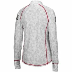Coupon ⌛ Women's Colosseum White Wisconsin Badgers OHT Military Appreciation Officer Arctic Camo 1/4-Zip Jacket 😀 -activewear Sales unnamed file 861