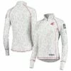 Best Sale 😉 Women's Colosseum White Washington State Cougars OHT Military Appreciation Officer Arctic Camo 1/4-Zip Jacket 🎉