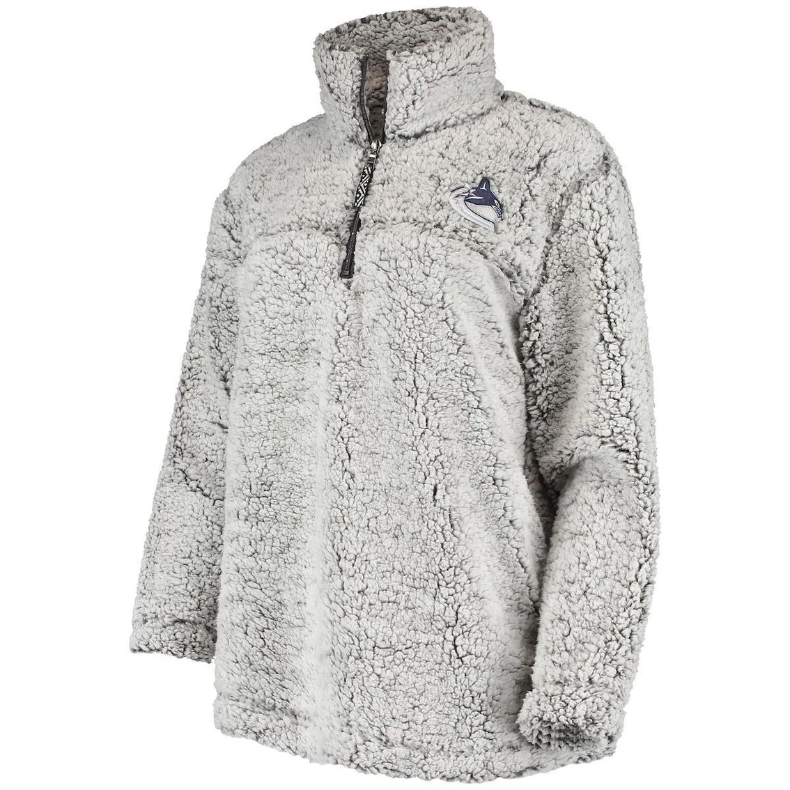 Flash Sale π Women's G-III 4Her By Carl Banks Gray Vancouver Canucks Sherpa Quarter-Zip Jacket π 3 Flash Sale π Women's G-III 4Her By Carl Banks Gray Vancouver Canucks Sherpa Quarter-Zip Jacket π - Image 3