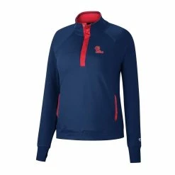 Top 10 👍 Women's Colosseum Navy Ole Miss Rebels Kipling Raglan Quarter-Snap Top 🌟 -activewear Sales unnamed file 913