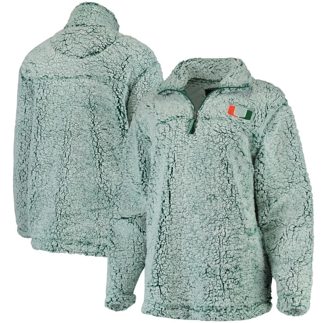 Cheapest 𧨠Boxercraft π© Women's Green Miami Hurricanes Sherpa Super Soft Quarter Zip Pullover Jacket π 1 Cheapest 𧨠Boxercraft π© Women's Green Miami Hurricanes Sherpa Super Soft Quarter Zip Pullover Jacket π