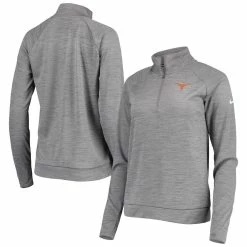Best reviews of 🤩 Women's Nike Gray Texas Longhorns Pacer Raglan Space Dye Performance Quarter-Zip Jacket 🎁