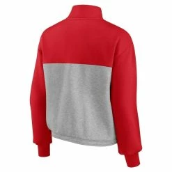 Cheapest 👍 Women's Fanatics Branded Red/Heather Gray St. Louis Cardinals Iconic Cinch Waist Quarter-Zip Top 🧨 -activewear Sales unnamed file 926