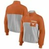Top 10 ⭐ Women's Fanatics Branded Texas Orange/Heathered Gray Texas Longhorns Sideline To Sideline Colorblock Quarter-Zip Jacket ✔️