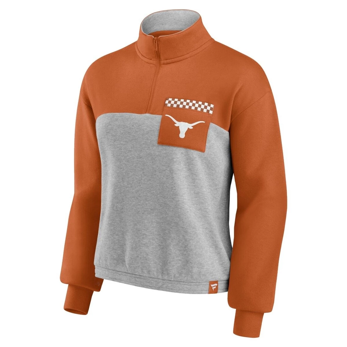 Top 10 ⭐ Women's Fanatics Branded Texas Orange/Heathered Gray Texas Longhorns Sideline To Sideline Colorblock Quarter-Zip Jacket ✔️ 3 Top 10 ⭐ Women's Fanatics Branded Texas Orange/Heathered Gray Texas Longhorns Sideline To Sideline Colorblock Quarter-Zip Jacket ✔️ - Image 3