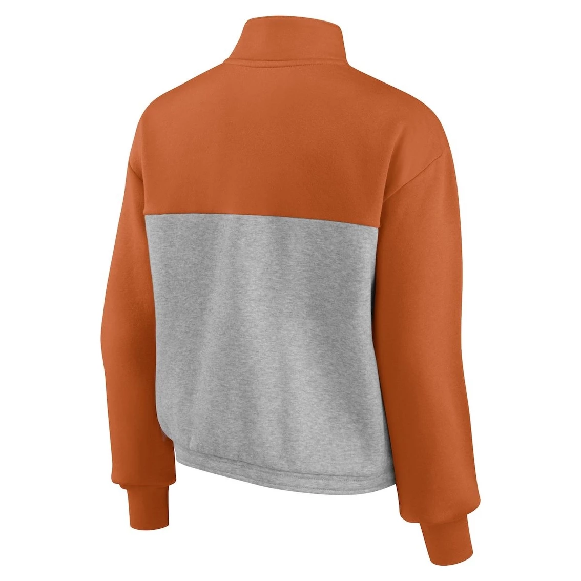Top 10 ⭐ Women's Fanatics Branded Texas Orange/Heathered Gray Texas Longhorns Sideline To Sideline Colorblock Quarter-Zip Jacket ✔️ 4 Top 10 ⭐ Women's Fanatics Branded Texas Orange/Heathered Gray Texas Longhorns Sideline To Sideline Colorblock Quarter-Zip Jacket ✔️ - Image 4